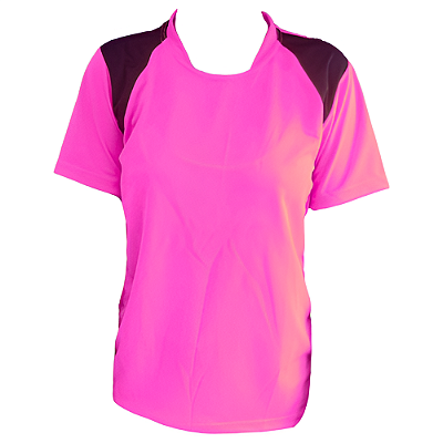 Jogo de Camisa AX Esportes Rosa com Preto  - 7+1 Numeradas