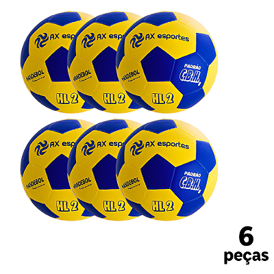 Bola Handebol H2L Feminina AX Esportes Matrizada AZ/AM - PACK COM 6