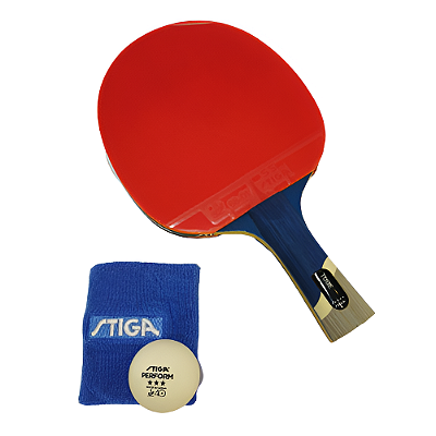 Raquete Tenis de Mesa STIGA TUBE 5 Estrelas Kit 1 Raq. + 1 Bola e 1 Munheq. - 094