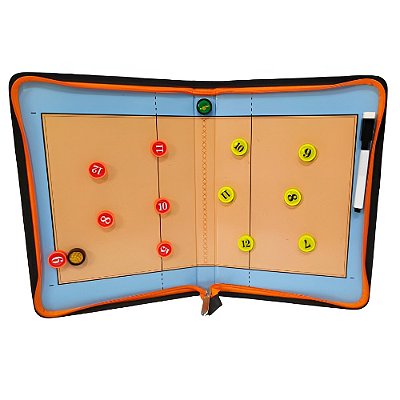 Quadro Tático Volei Magnética c/27 Imãs Caneta e Estojo COACH - 056