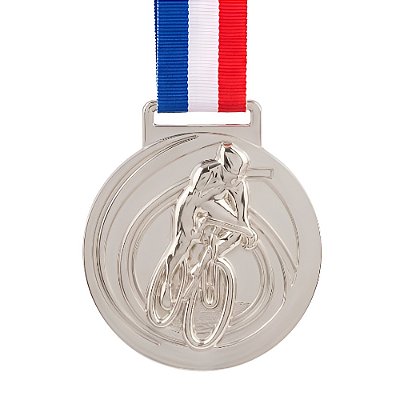 Medalha Ciclismo Prata AX 65mm - 982