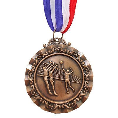 Medalha Volei Bronze AX 65mm - 982