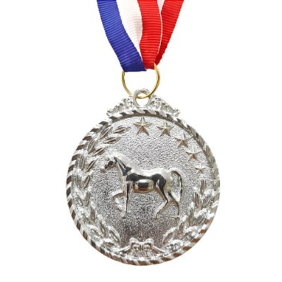 Medalha Cavalo Prata AX 50mm - 981