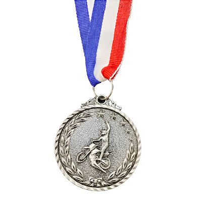 Medalha Moto Prata AX 50mm - 981