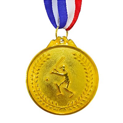Medalha Beisebol Ouro AX 65mm - 982