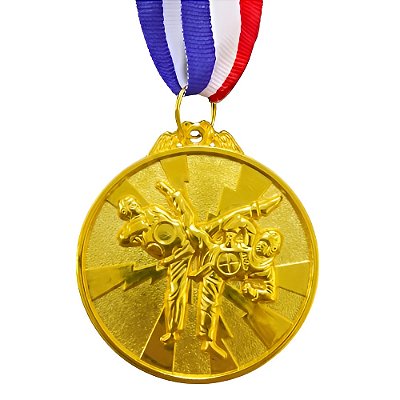 Medalha Taekwondo Ouro AX 65mm - 982