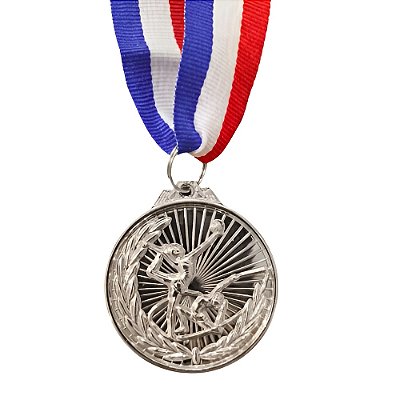 Medalha Ginástica GR Prata AX 50mm - 980