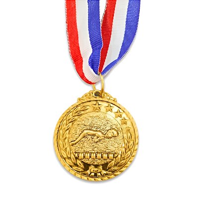 Medalha Natação Estrela Ouro AX 50mm - 980