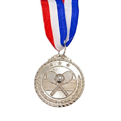 Medalha Tenis Campo Prata AX 50mm - 980