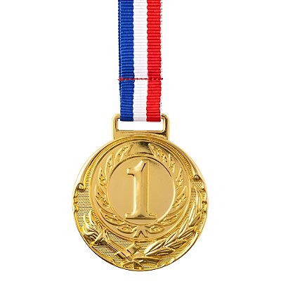 Medalha Tocha Numero 1 Ouro AX 50mm - 980
