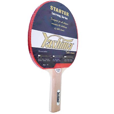 Raquete Tênis de Mesa Yashima Starter Borracha Simples 9422/82000 Veloc. 2