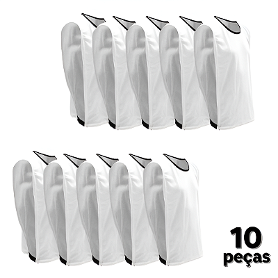 Coletes Adulto AX Esportes - Branco - PACK COM 10