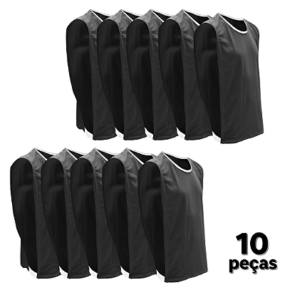 Coletes INFANTIL Esportivo  AX - Preto - PACK COM 10