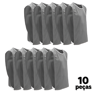 Coletes Adulto AX Esportes - Cinza - PACK COM 10