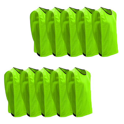 Coletes Adulto Esportivo AX - Verde Cítrico - PACK COM 10