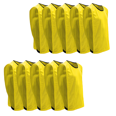 Coletes Adulto AX Esportes - Amarelo - PACK COM 10