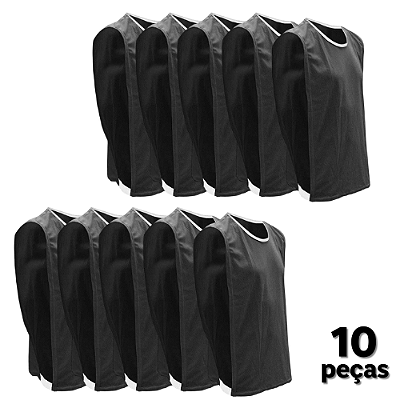 Coletes Adulto AX Esportes - Preto - PACK COM 10