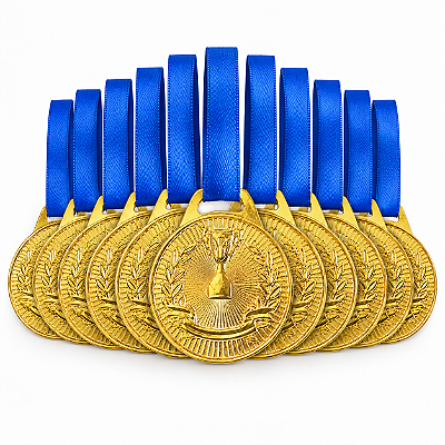 Medalha Honra ao Mérito Ouro AX 30mm - YWA 467-FA465-429 - PACK COM 10