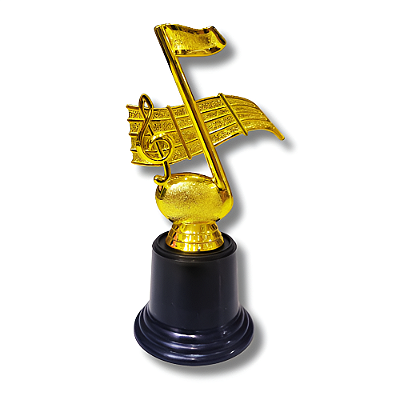 Troféu de Música Nota Musical 16,5cm Base Redonda AX - Y257