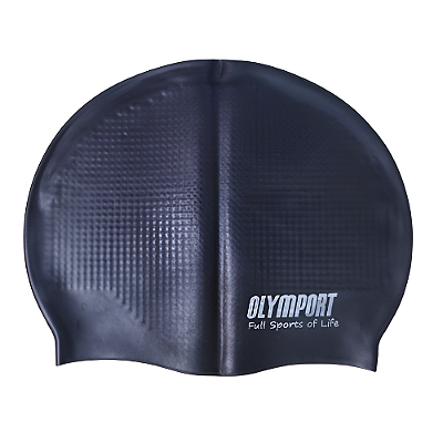 Touca Natação Massageadora AX Esportes Silicone Preta-OA337