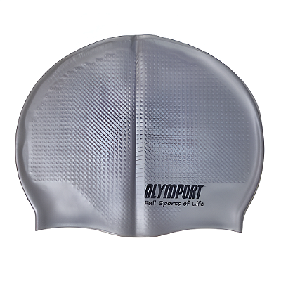 Touca Natação Massageadora AX Esportes Silicone Prata-OA337