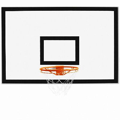 Tabela de Basquete Laminado Naval Oficial Adulto 1,80 x 1,20 Com Aro e Rede (Par) - PROMO