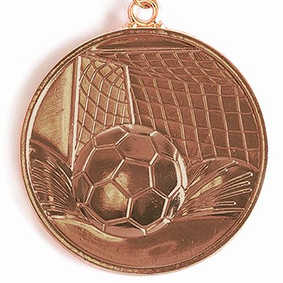 Medalha Futebol Gigante AX Esportes 64mm  3D Bronze - FA489/433 (Pç)