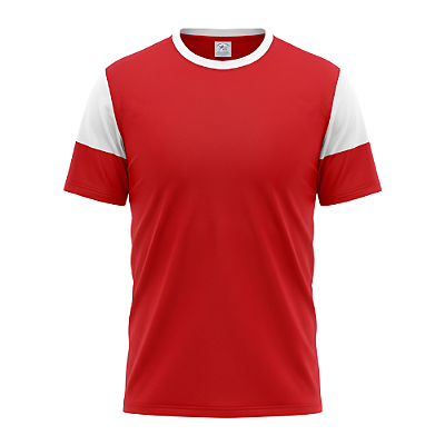 Jogo de Camisa AX Esportes Vermelho com Branco - 10+1 Numeradas