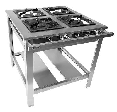 FOGÃO INDUSTRIAL ALTA PRESSÃO AÇO INOX 304