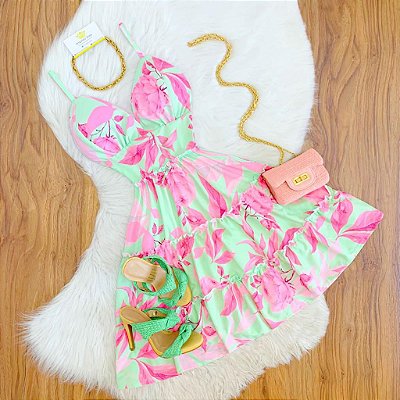 Vestido Curto Estampado