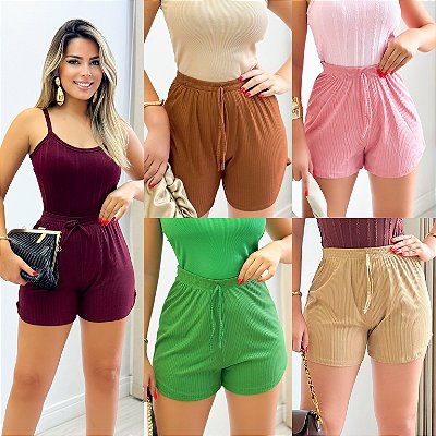 Shorts Curto Canelado
