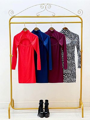 Vestido Curto Manga Longa