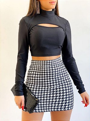 Conjunto de Short Saia Xadrez - Comprar em Mohana Modas