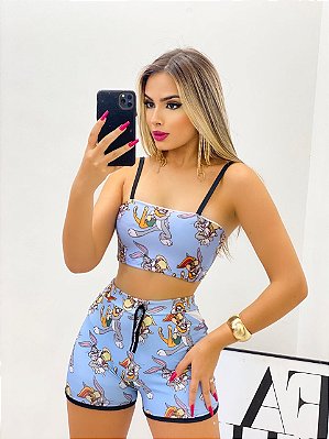 Conjunto Cropped & Shorts