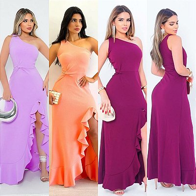 Vestido Longo Ombro Único