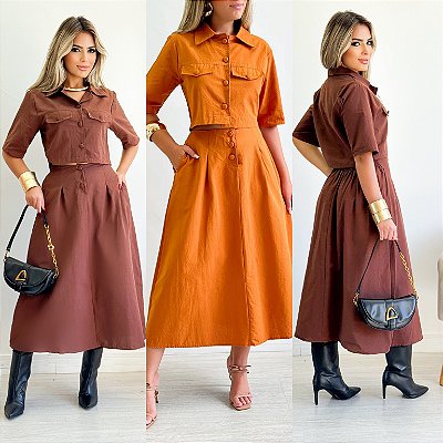 Conjunto de Saia Midi