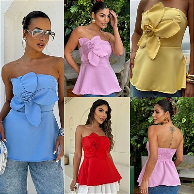 Blusa Tomara Que Caia Flor