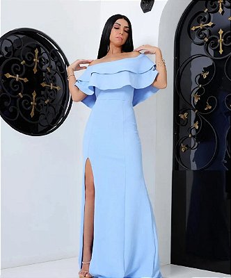 Vestido Longo Babado