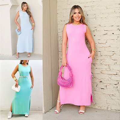 Vestido Longo Regata