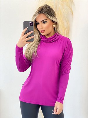 Blusa Manga Longa De Gola