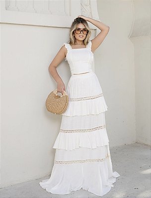 Conjunto Longo Linho c/ Poliamida