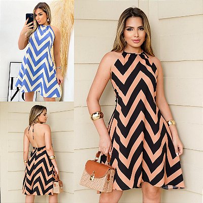 Vestido Curto Vertical
