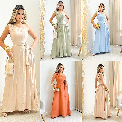 Vestido Longo Ombro Único