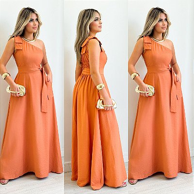 Vestido Longo Ombro Único