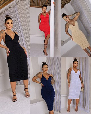 Vestido Midi De Alça