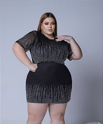 Conjunto Pedraria Plus Size