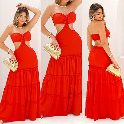 Vestido Longo Tomara Que Caia Vazado