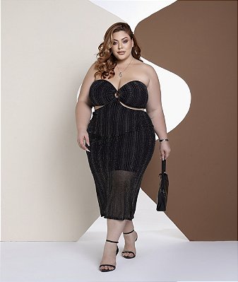 Vestido Lurex Plus Size