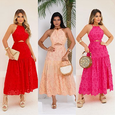 Vestido Midi De Laise 3D