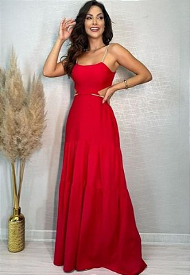 Vestido Longo De Alça Vazado